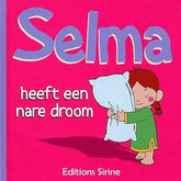 Kinderboek cover van Selma heeft een nare droom, fantasierijk en kleurrijk ontwerp